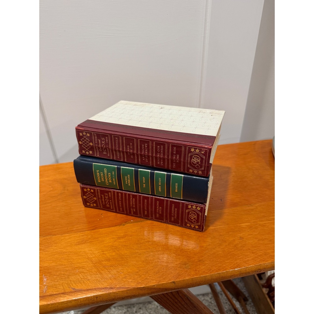 Vintage Readers Digest Condensed Books Lot of 3 Hardcover 1956 1983 Decor Books
